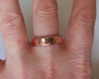 Pulsera y 2 Anillos de Cobre Grabado