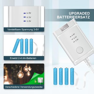 Adattatore di corrente per batterie AAA 3V 4.5V 6V