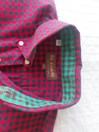 Camisa El Ganso cuadros roja T38