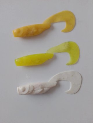 Señuelos de pesca de goma (3 unidades)