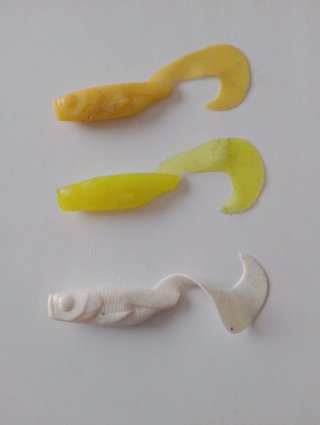 Señuelos de pesca de goma (3 unidades)