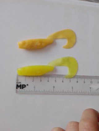 Señuelos de pesca de goma (3 unidades)