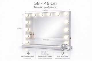 Espejo Tocador Wonduu con Luces LED