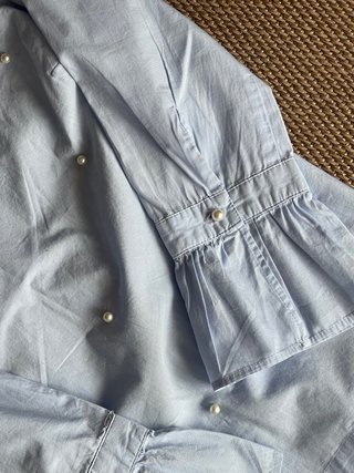 Camisa Cortefiel azul perlas talla S