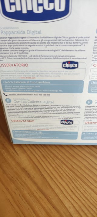 Calienta Biberones Digital Chicco 0m+