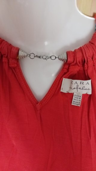 Top Zara Rojo Talla M