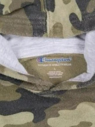 Sudadera Champion Custom Camuflaje Gris Verde