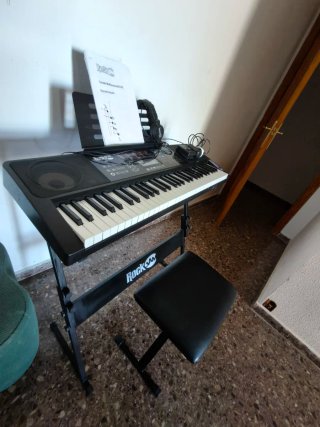 Teclado Rock Jam RJ761 con soporte y banqueta