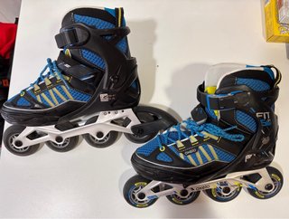 Patines en línea Oxelo azules y negros
