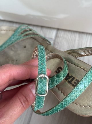 Sandali zeppa verde acqua – Details - 37