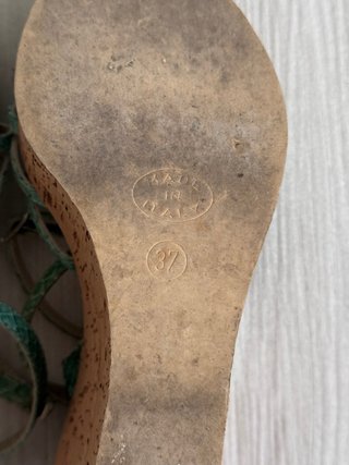 Sandali zeppa verde acqua – Details - 37