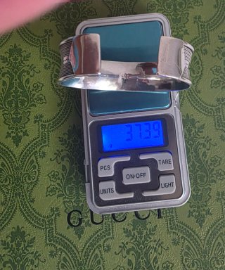 Brazalete de plata tejido