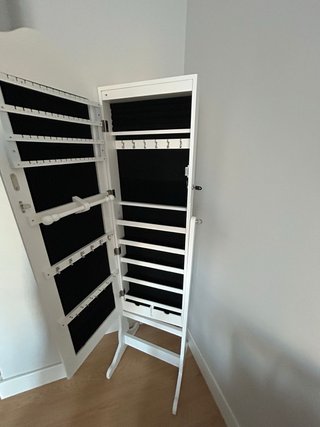 Espejo joyero blanco