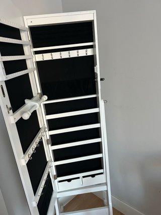 Espejo joyero blanco