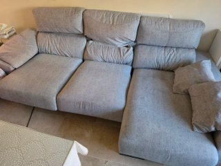 Sofá Chaiselongue 3 Plazas + 2 Pufs + Arcón