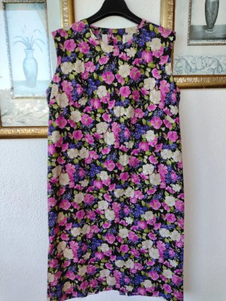 Vestito floreale fatto a mano taglia unica