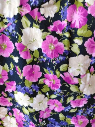 Vestito floreale fatto a mano taglia unica
