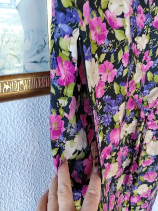 Vestito floreale fatto a mano taglia unica