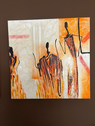 Tríptico de cuadros abstractos 59*59 y 59*30