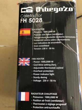 Calefactor Orbegozo FH 5028