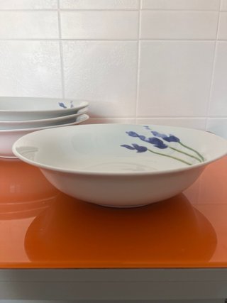 4 Fuentes de Porcelana con Flores
