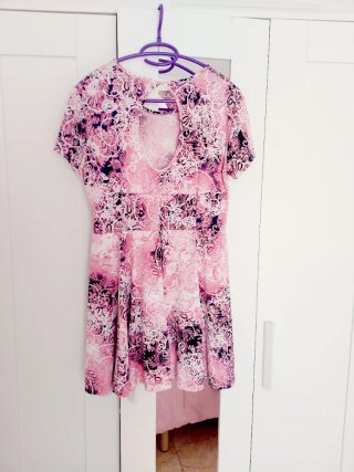 Vestido corto estampado multicolor