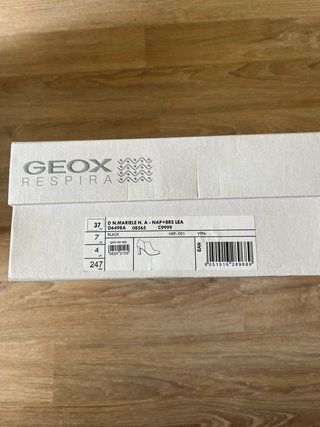 Botines Geox Piel Negro T37 Sin Estrenar