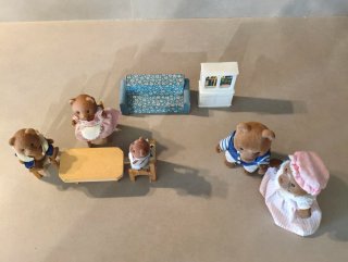Familia Osos Calico Critters Sylvanian vintage