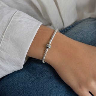 Pulsera Cadena Serpiente Plata