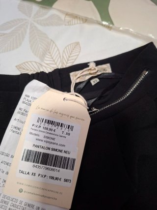 Pantalones negros Simone Camaleónica Talla XS