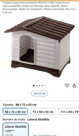 Casa para perro en gris y blanco