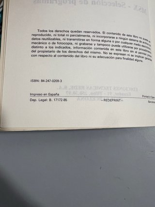 Libro seleccion de programas para ordenadores msx