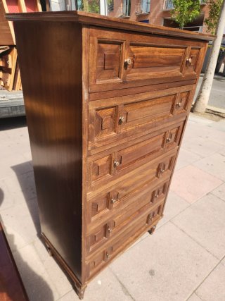 Cómoda Castellana Antigua Madera Maciza