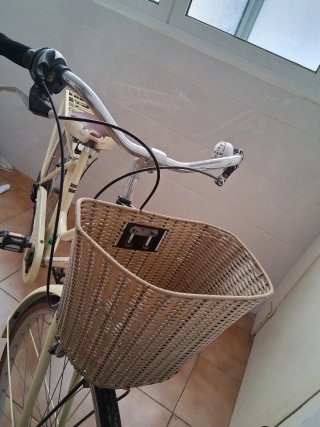 Bicicleta paseo vintage con cesta
