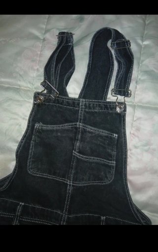 Peto corto vaquero Bershka negro mujer