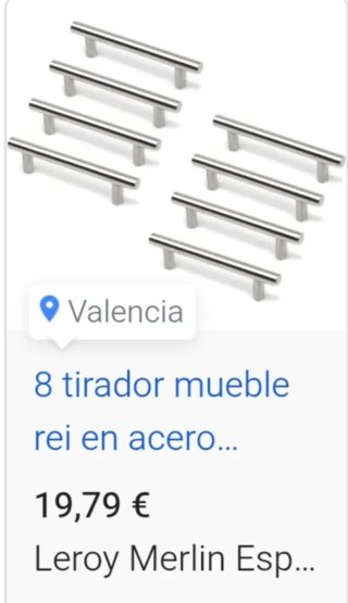 Tiradores Acero Inoxidable Cocina