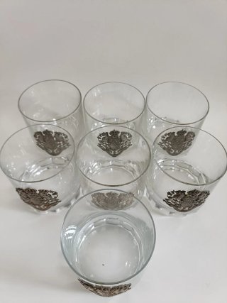 Set 7 Vasos Whisky Vintage - Escudo Sajonia
