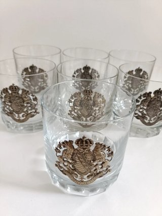 Set 7 Vasos Whisky Vintage - Escudo Sajonia