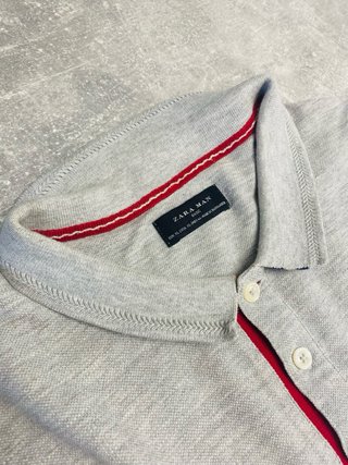 Polo Zara gris hombre