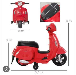 Moto Eléctrica Infantil Vespa Roja