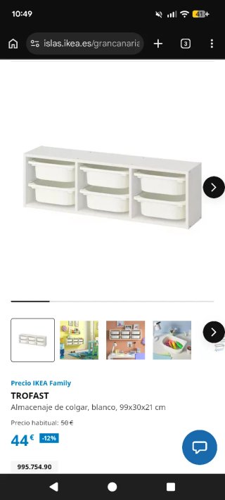 Estantería Trofast Ikea Blanca+ Cajas