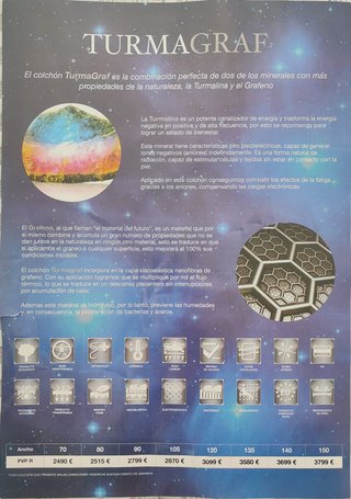 Colchón Turmagraf Grafeno y Turmalina Alta Gama