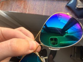 Gafas Ray-Ban RB3025 Aviator Dorado Azul