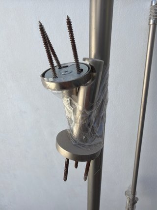 Barras cortina 160cm con soporte a pared