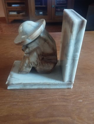 Supporto libri vintage intagliato a mano