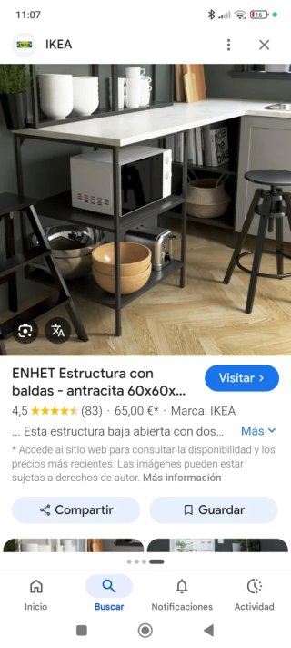 2 Estanterías Ikea Enhet Negra
