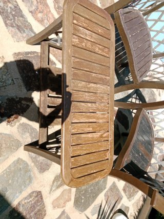 Conjunto Muebles Jardín Madera y Metal