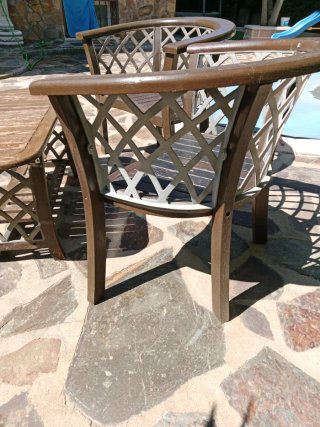 Conjunto Muebles Jardín Madera y Metal