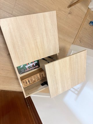 Mesa centro madera y patas negras