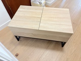 Mesa centro madera y patas negras